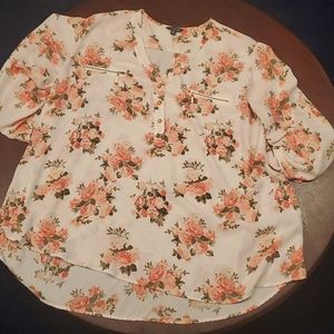 Sheer Blouse with Floral design